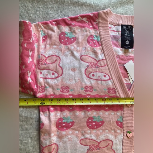 2X Sanrio My Melody Strawberry Patterned Cardigan - Picture 7 of 10